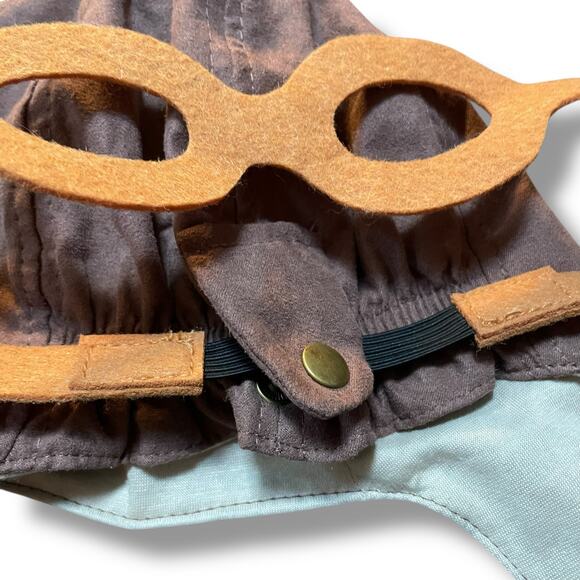 Turkish Airlines Aviator Youth Pilot Hat Cap Felt Goggles Play Natural Kids 3-12 - Picture 6 of 10